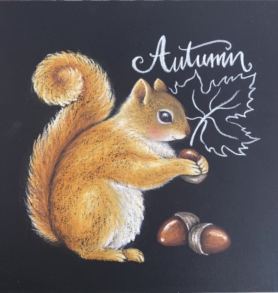 画像1: 特別企画・【佐藤真理・動画レッスン・ Autumu リス】（講師向け・デザイン使用権利付き） (1)